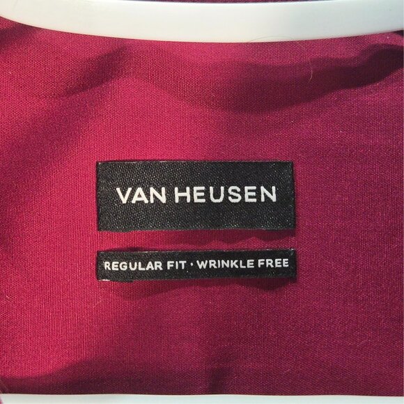 NWOT | Men's Burgundy Long Sleeve Button Up Dress Shirt Regular Fit | Medium - Picture 3 of 5